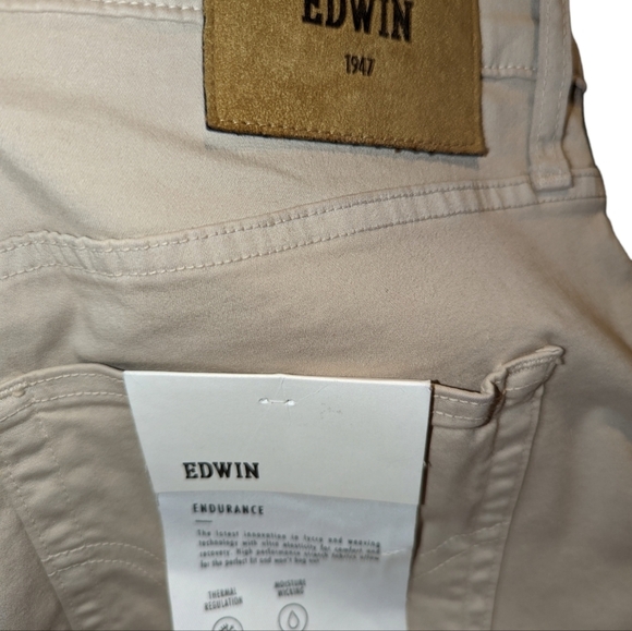 Edwin Jace Straight Beige Pants..Size 38/32 - Picture 3 of 8